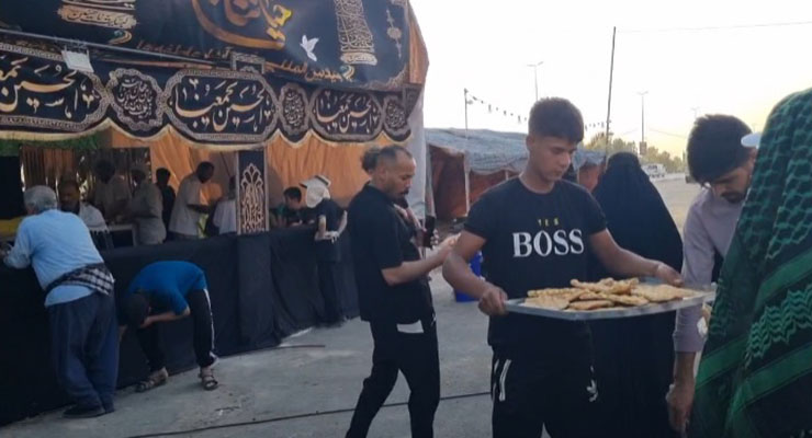 مواکب بنیاد بین‌المللی خیریّه آبشار عاطفه‌ها ویژه اربعین، مرداد ماه سال1404، مرزهای داخل کشور، عمود 794 و شهر کربلا