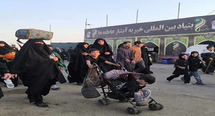 مواکب بنیاد بین‌المللی خیریّه آبشار عاطفه‌ها ویژه اربعین، مرداد ماه سال1404، مرزهای داخل کشور، عمود 794 و شهر کربلا