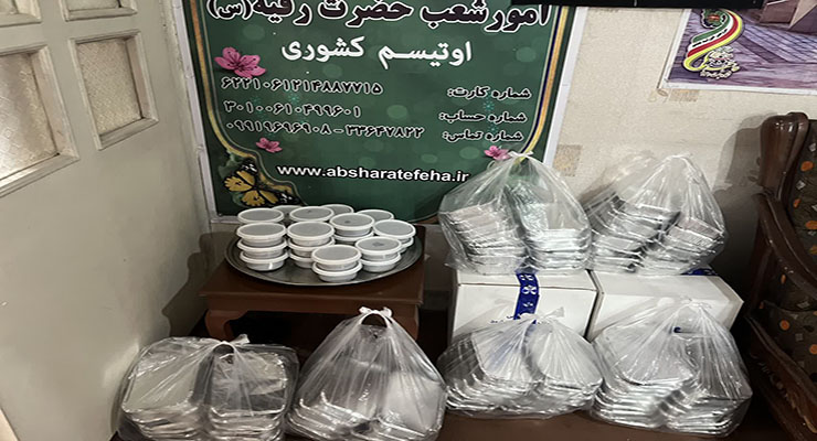 خدمات شعب بنیاد بین‌المللی خیریّه آبشار عاطفه‌ها به مناسبت تاسوعا و عاشورا و سالروز شهادت امام چهارم (ع)، تیر ماه سال1404